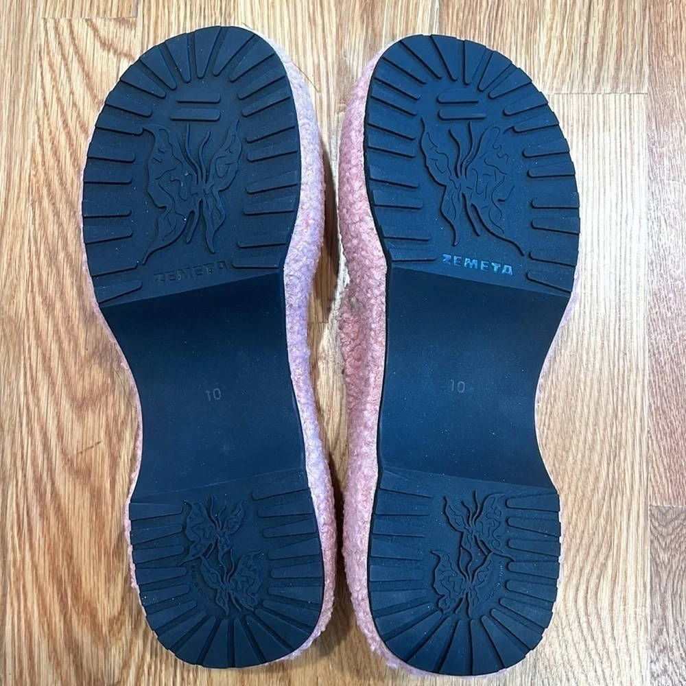 ZEMETA Platform pink motor thong sandal flip flop size 10 women’s new w/out box